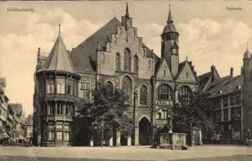 Ak Hildesheim in Niedersachsen, Rathaus,   Architektur