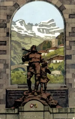 Ak Altdorf Kt Uri, Telldenkmal
