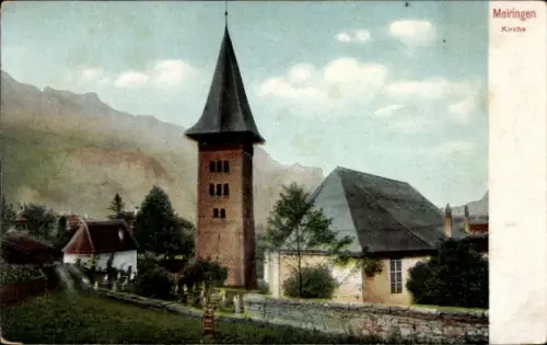 Ak Meiringen Kanton Bern Schweiz, Kirche
