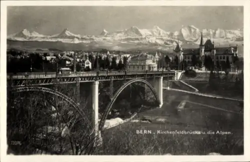 Ak Bern Stadt Schweiz, Kirchenfeldbrücke