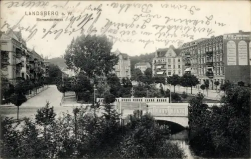 Ak Gorzów Wielkopolski Landsberg an der Warthe Ostbrandenburg, Bismarckstraße