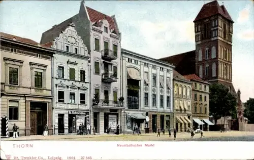 Ak Toruń Thorn Westpreußen, Neustädtischer Markt,  Gebäude, keine Personen, 1904
