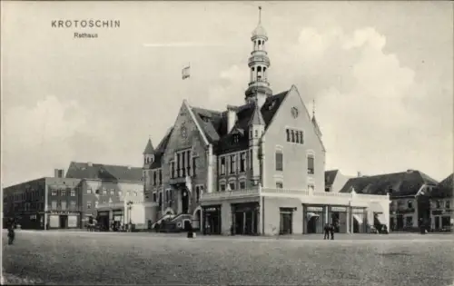 Ak Krotoszyn Krotoschin Posen, Rathaus