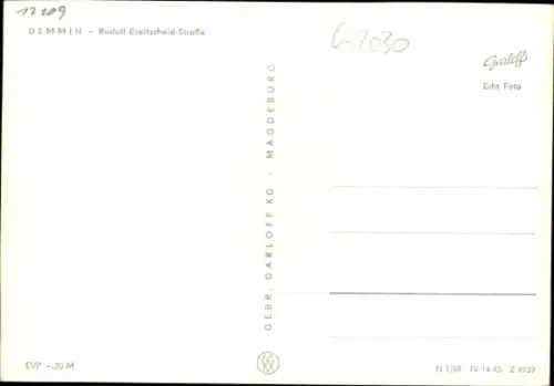 Ak Demmin in Vorpommern, Rudolf Breitscheid Straße