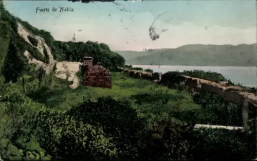 Ak Niebla Chile, Festung, Teilansicht