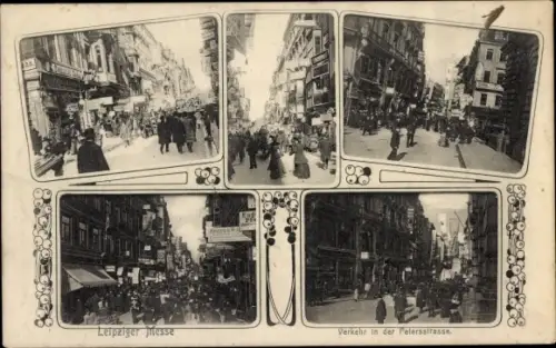 Ak Leipzig in Sachsen, Leipziger Messe, Petersstraße