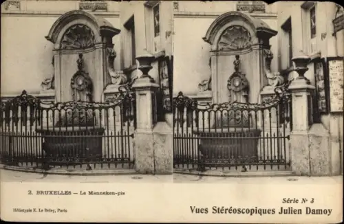 Stereo Ak Bruxelles Brüssel, Le Manneken pis