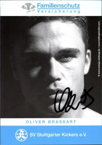 Autogrammkarte Fußballer Oliver Brassart, Stuttgarter Kickers, Autogramm