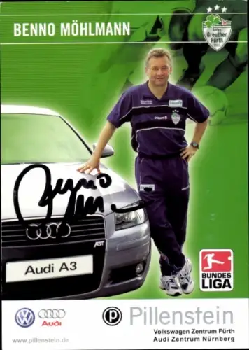 Autogrammkarte Cheftrainer Benno Möhlmann, SpVgg Greuther Fürth, Autogramm