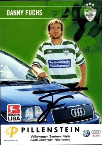 Autogrammkarte Fußballer Danny Fuchs, SpVgg Greuther Fürth, Autogramm