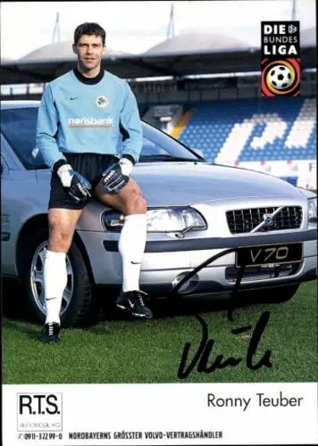 Autogrammkarte Fußballer Ronny Teuber, SpVgg Greuther Fürth, Autogramm