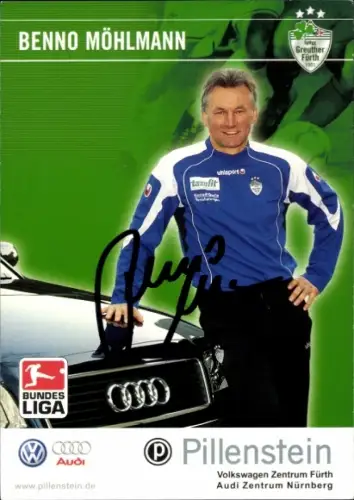 Autogrammkarte Cheftrainer Benno Möhlmann, SpVgg Greuther Fürth, Autogramm