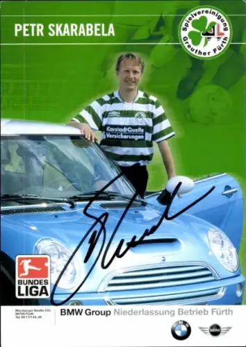 Autogrammkarte Fußballer Petr Skarabela, SpVgg Greuther Fürth, Autogramm