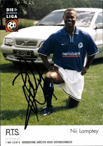 Autogrammkarte Fußballer Nii Lamptey, SpVgg Greuther Fürth, Autogramm