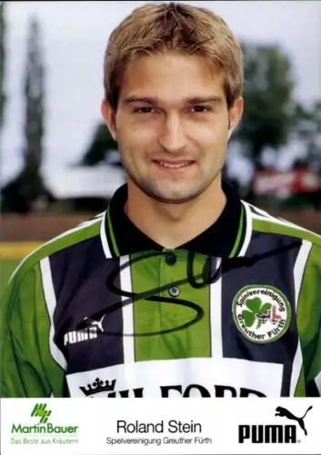 Autogrammkarte Fußballer Roland Stein, SpVgg Greuther Fürth, Autogramm