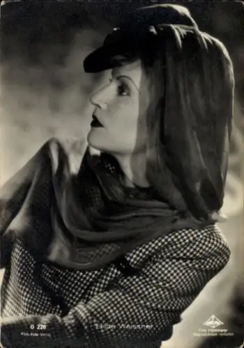 Ak Schauspielerin Hilde Weissner, Portrait, Film Foto Verlag G 228