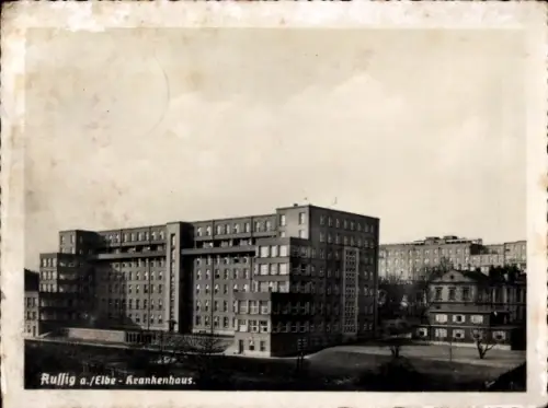 Foto Ak Ústí nad Labem Aussig an der Elbe, Krankenhaus