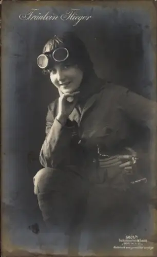 ak Fräulein Flieger, Frau in Uniform