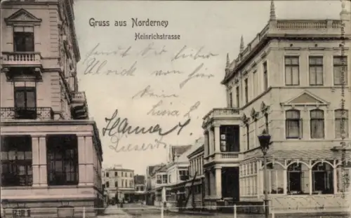 Ak Nordseebad Norderney Ostfriesland, Heinrichstraße