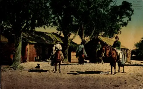 Ak Uruguay, Landleben, Reiter