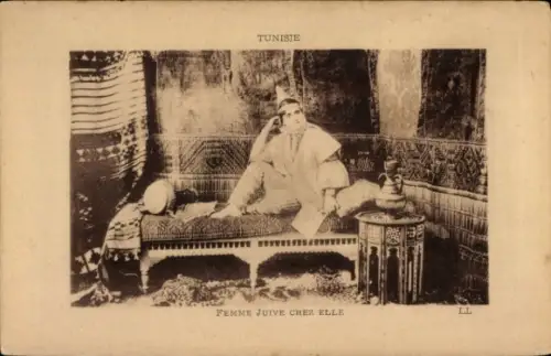 Judaika Ak Tunesien, jüdische Frau