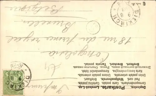 Künstler Ak Karikatur, Soldat in Uniform mit Zigarette