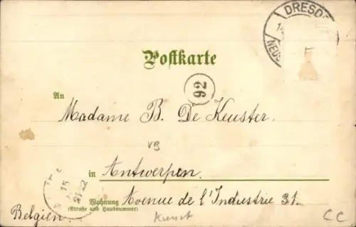 Künstler Ak Ortspartie, Allegorie, April