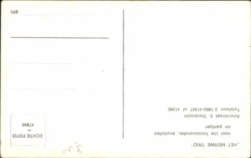 Ak Musiker Het merwe Trio