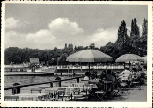 Ak Berlin Reinickendorf Tegel, an der Strandpromenade, See