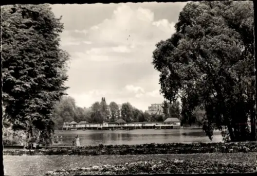 Ak Berlin Weißensee, Blick zur Badeanstalt