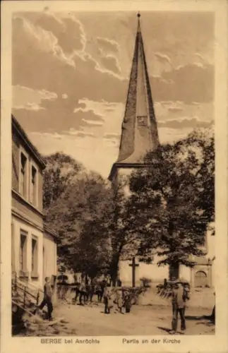 Ak Berge Anröchte Nordrhein Westfalen,  an der Kirche