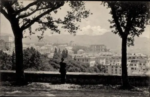 Ak Genova Genua Liguria, Parco dell'Acquasola, Panorama