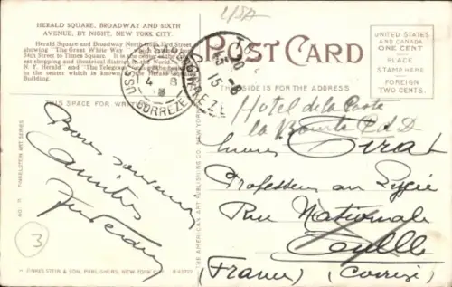 Ak New York City USA, Herald Square, Broadway, Sixth Avenue,  Menschenmenge, Straßenbahnen
