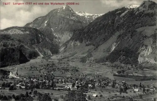 Ak Lungern Kanton Obwalden,  Wylerhorn, Berge, Tal, Landschaft