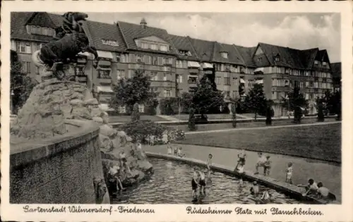 Ak Berlin Wilmersdorf, Rüdesheimer Platz, Planschbecken, Gartenstadt Wilmersdorf - Friedenau