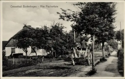 Ak Bagicz Bodenhagen Pommern, Alte Fischerkate