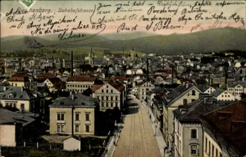 Ak Liberec Reichenberg in Böhmen, Bahnhofstraße