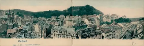 Klapp Ak Karlovy Vary Karlsbad Stadt, Gesamtansicht