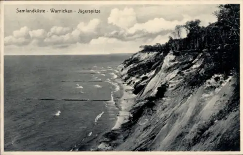 Ak Lesnoje Warnicken Ostpreußen, Jägerspitze, Samlandküste