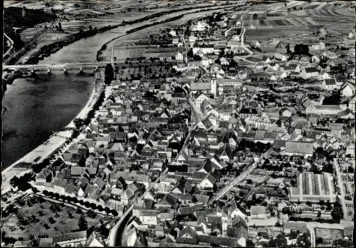 Ak Marktheidenfeld im Spessart Unterfranken, Gesamtansicht, Luftbild