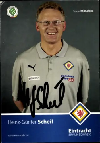Autogrammkarte Co Trainer Heint Günther Scheil, Eintracht Braunschweig, Autogramm