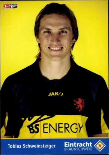 Autogrammkarte Fußballer Tobias Schweinsteiger, Eintracht Braunschweig, Autogramm