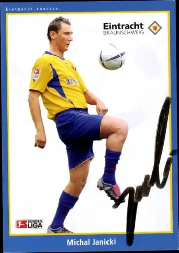 Autogrammkarte Fußballer Michal Janicki, Eintracht Braunschweig, Autogramm