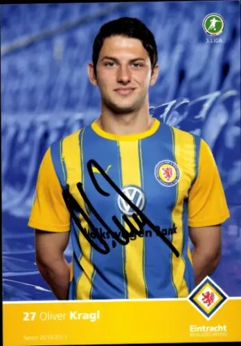 Autogrammkarte Fußballer Oliver Kragl, Eintracht Braunschweig, Autogramm