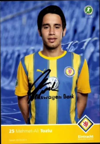 Autogrammkarte Fußballer Mehmet Ali Tozlu, Eintracht Braunschweig, Autogramm