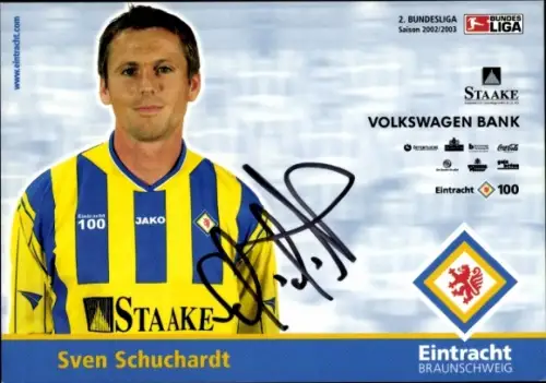 Autogrammkarte Fußballer Sven Suchardt, Eintracht Braunschweig, Autogramm