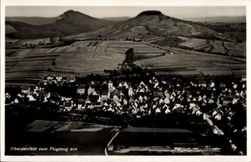 Ak Oberstenfeld in Württemberg, Luftaufnahme von  ländliche Umgebung, Häuseransicht