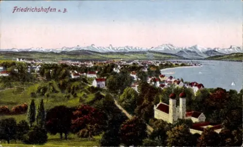 Ak Friedrichshafen am Bodensee, Gesamtansicht