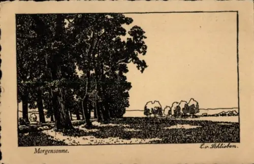 Künstler Ak Schlieben, L. von, Morgensonne