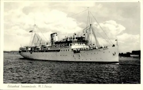 Ak Ostseebad Travemünde, Dampfer MS Dania